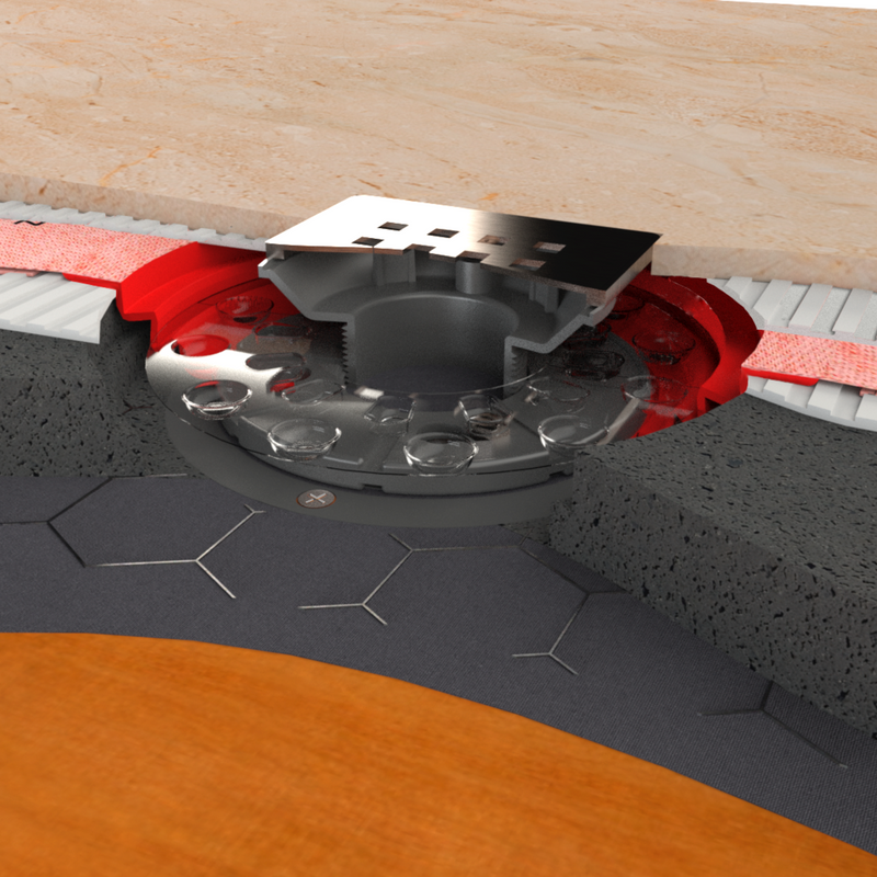 GURU Water-Stop Drain Flashing Set for Shower Waterproofing