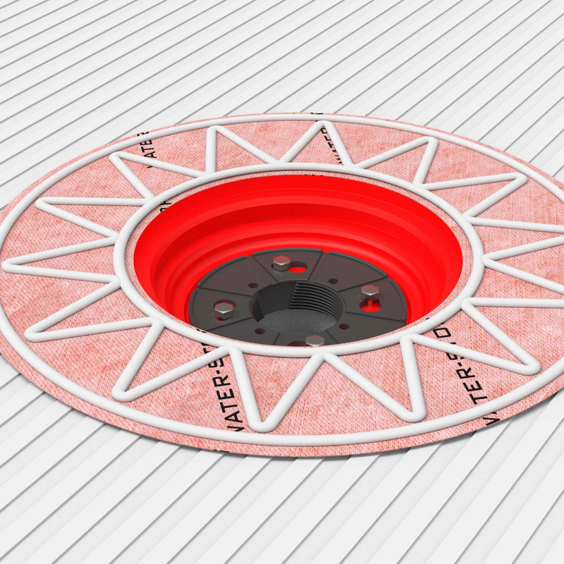 GURU Water-Stop Drain Flashing Set for Shower Waterproofing