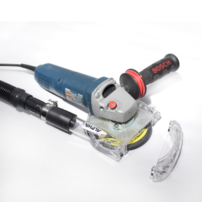 Alpha Professional Tools Ecoguard Type G Dust Collection Cover on bosch Grinder