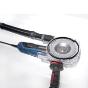 Alpha Professional Tools Ecoguard Type G Dust Collection Cover on bosch grinder with spike disc