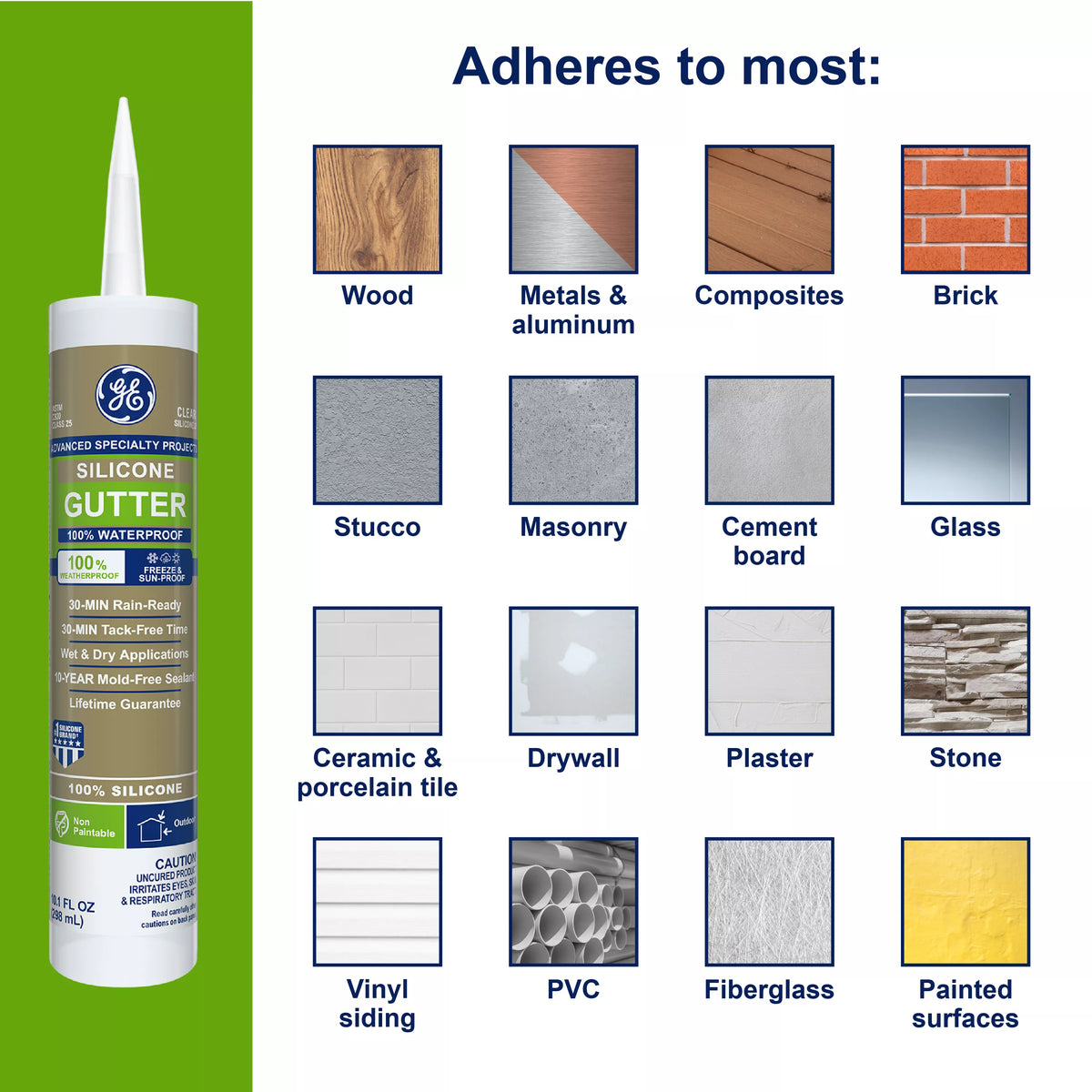 GE Sealants Gutter Silicone 2 Sealant
