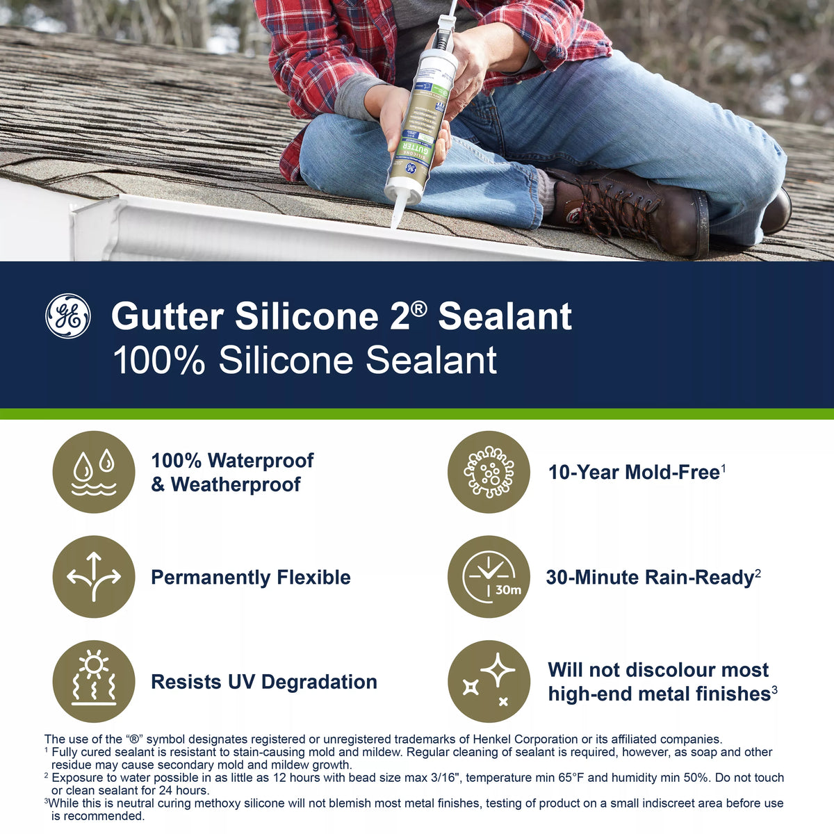 GE Sealants Gutter Silicone 2 Sealant