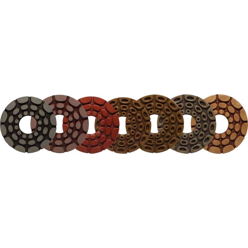 Alpha Professional Tools Twincur GEM-V 6" Hook & Loop Porcelain Polish Wheels