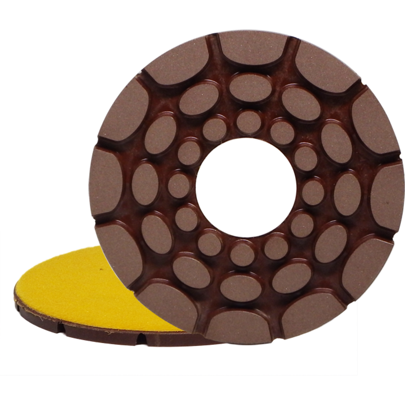 Alpha Professional Tools 200 Grit Twincur GEM-V 6" Hook & Loop Porcelain Polish Wheel