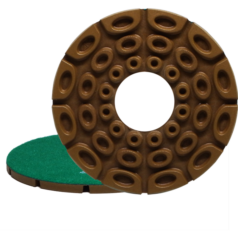 Alpha Professional Tools 2000 Grit Twincur GEM-V 6" Hook & Loop Porcelain Polish Wheel
