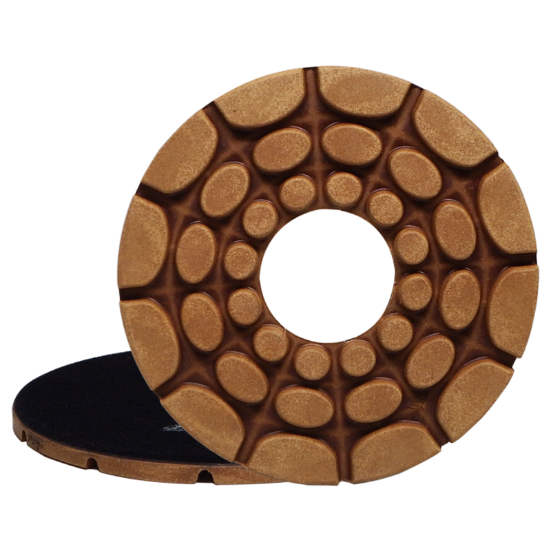Alpha Professional Tools Final Polish Twincur GEM-V 6" Hook & Loop Porcelain Polish Wheel
