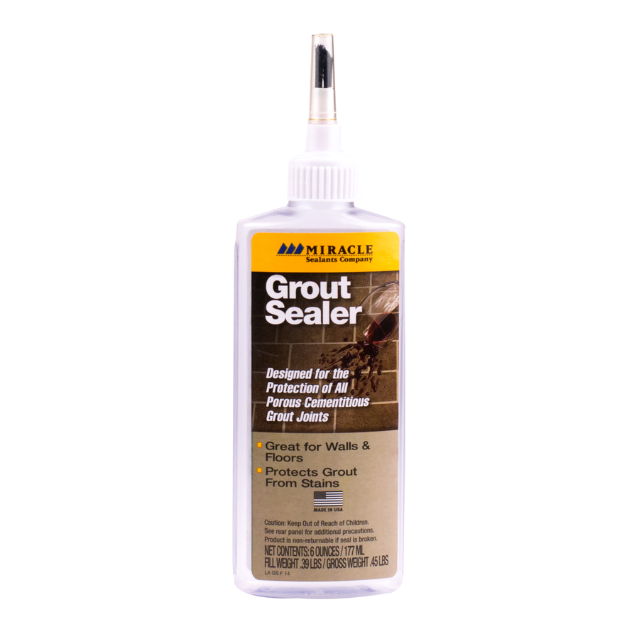 Miracle Sealants Grout Sealer, 6oz with Applicator Brush Tip