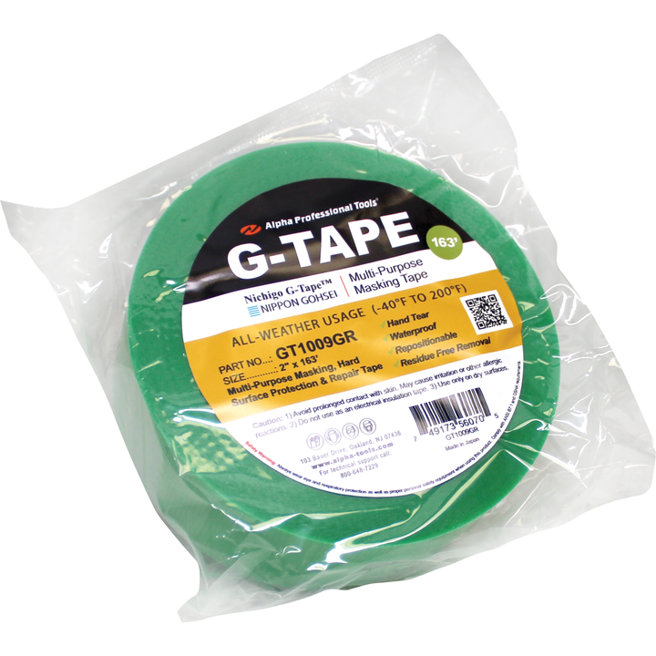 Alpha Professional Tools Green Multi-Purpose G-Tape, 2"x164'