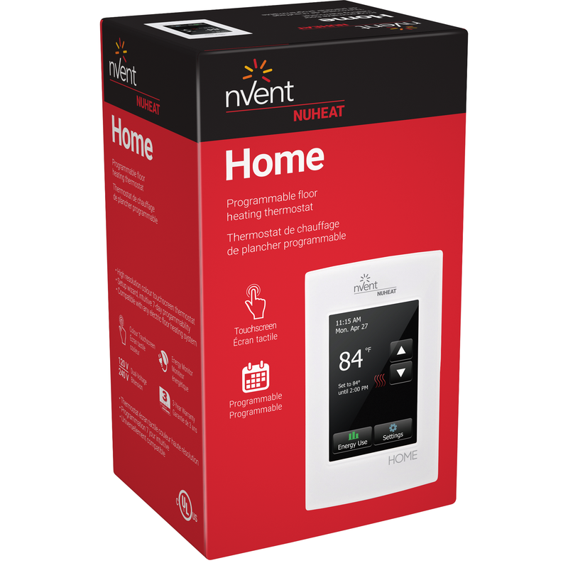 Nuheat HOME Programmable Touchscreen Floor Heating Thermostat