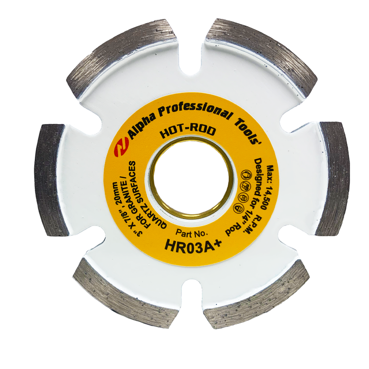 Alpha Professional Tools Hot-Rod Wet/Dry Channel Cutting Blades for Granite with 1/4" Rod