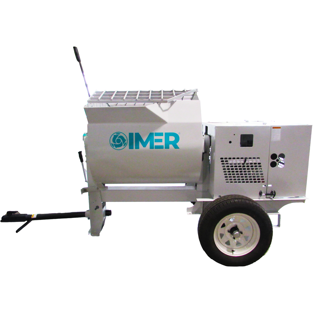 Imer HSM 12 Steel Drum Mortar Mixer (Electric & Gas Engine Options)