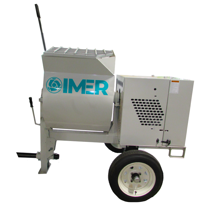 Imer HSM 8 Steel Drum Mortar Mixer (Electric & Gas Engine Options)