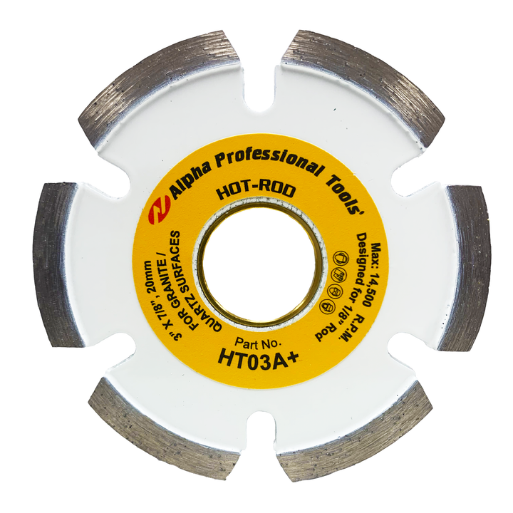 Alpha Professional Tools Hot-Rod Wet/Dry Channel Cutting Blades for Granite