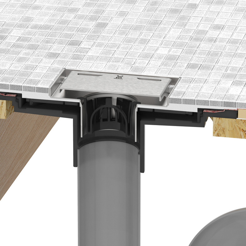 GURU Square Drain Connector for Shower Systems