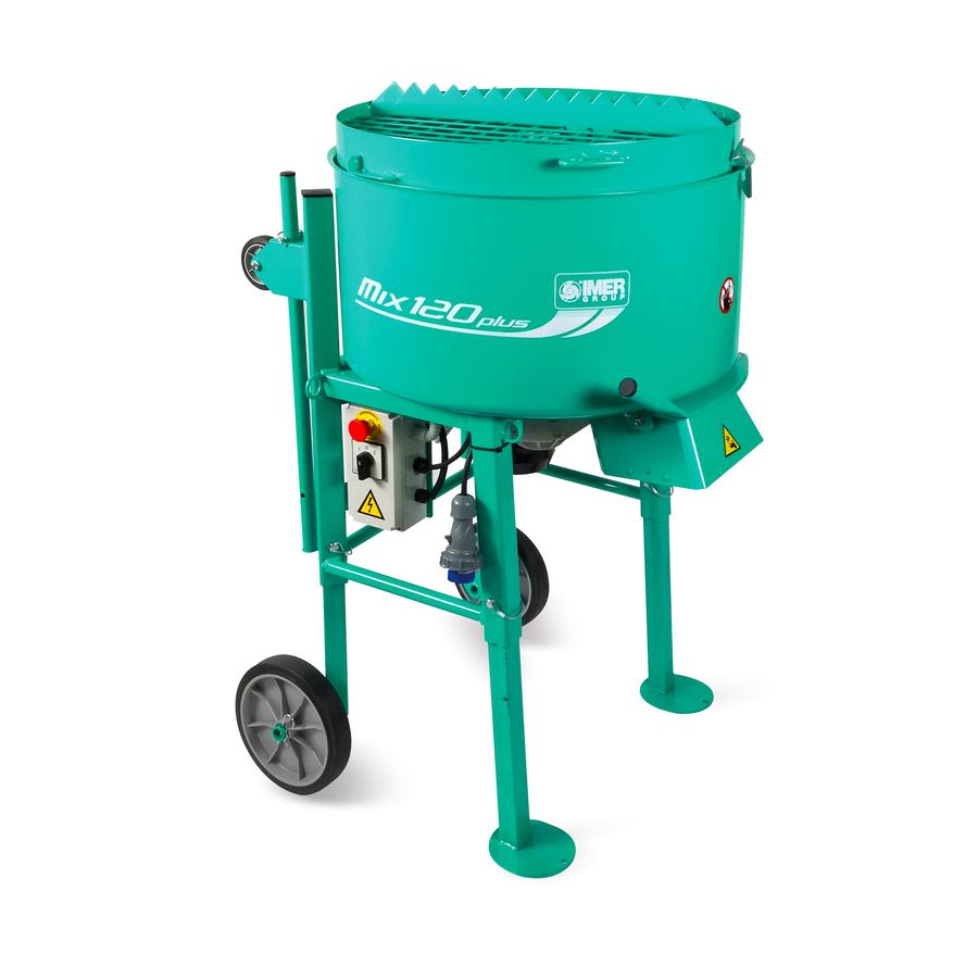 Imer Mix 120 PLUS Portable Specialty Mixer with 120V 2HP Motor (Includes Standard Grate)