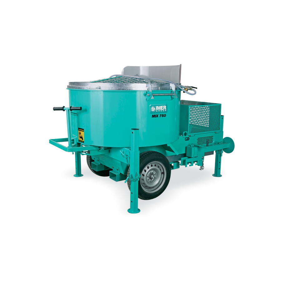 Imer Towable 18CF Mix 750 Mixer with 480V 7.5HP 3 Phase Motor