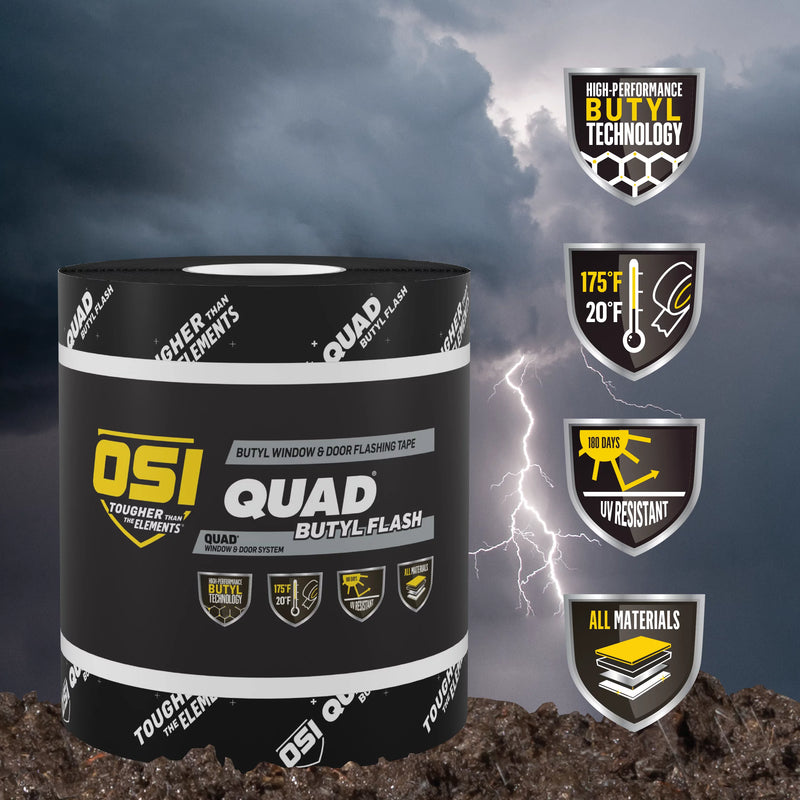 OSI® QUAD® Butyl Flash – Self-Adhering Flashing Tape