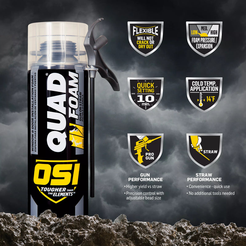 OSI® QUAD® Window & Door Low Expansion Foam Sealant