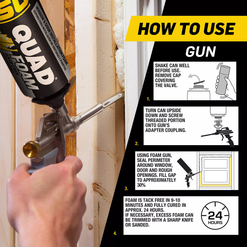 OSI® QUAD® Window & Door Low Expansion Foam Sealant