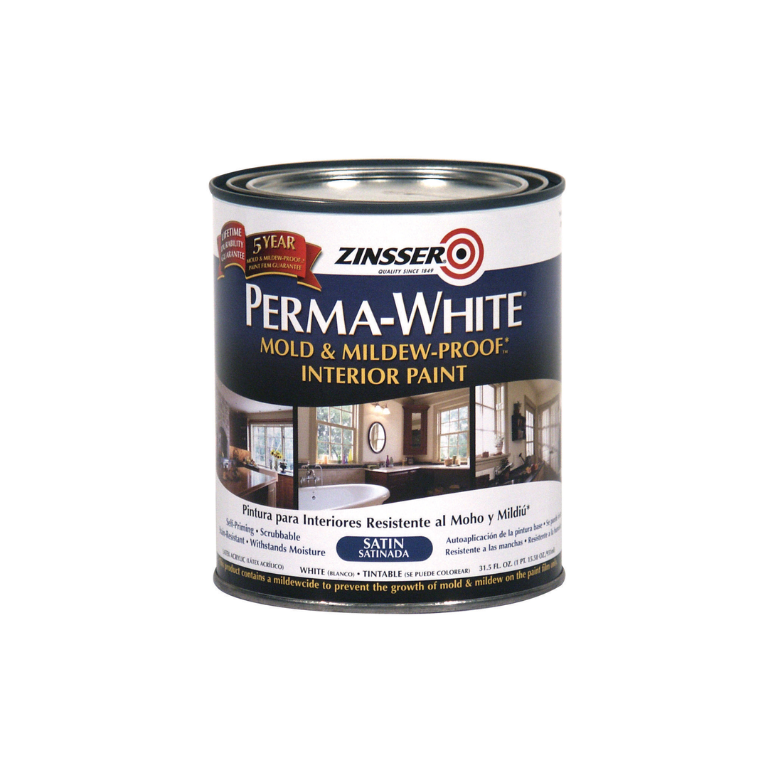 Zinsser PERMA-WHITE Mold & Mildew-Proof Interior Paint, 32oz