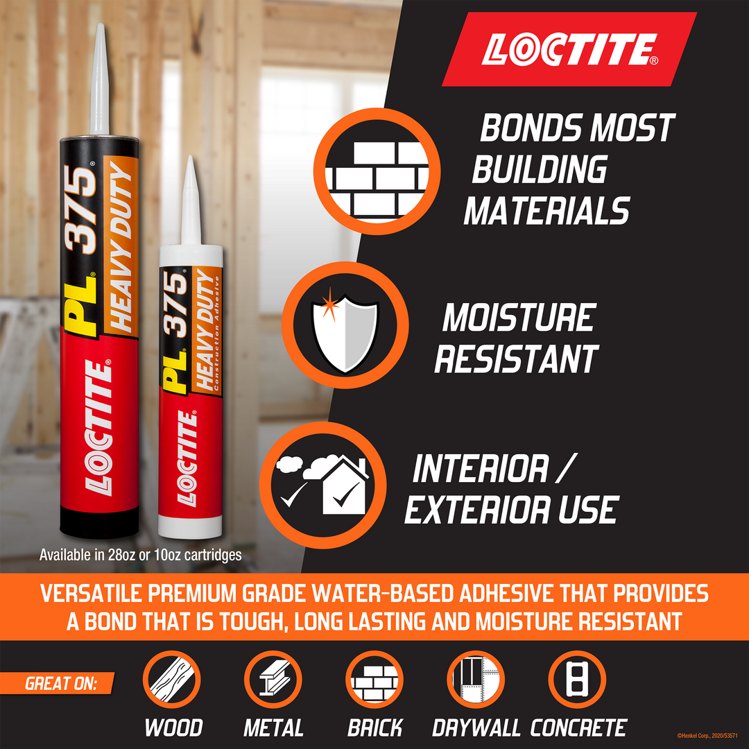 Loctite PL 375 VOC Heavy Duty Construction Adhesive