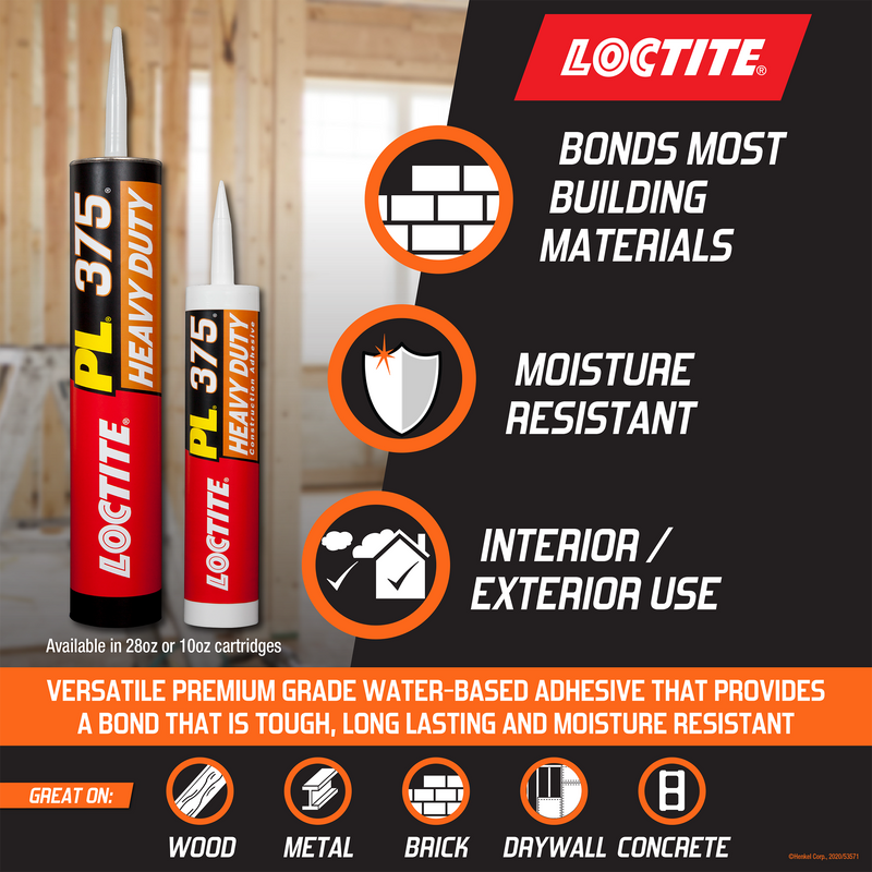 Loctite PL 375 Heavy Duty VOC Construction Adhesive