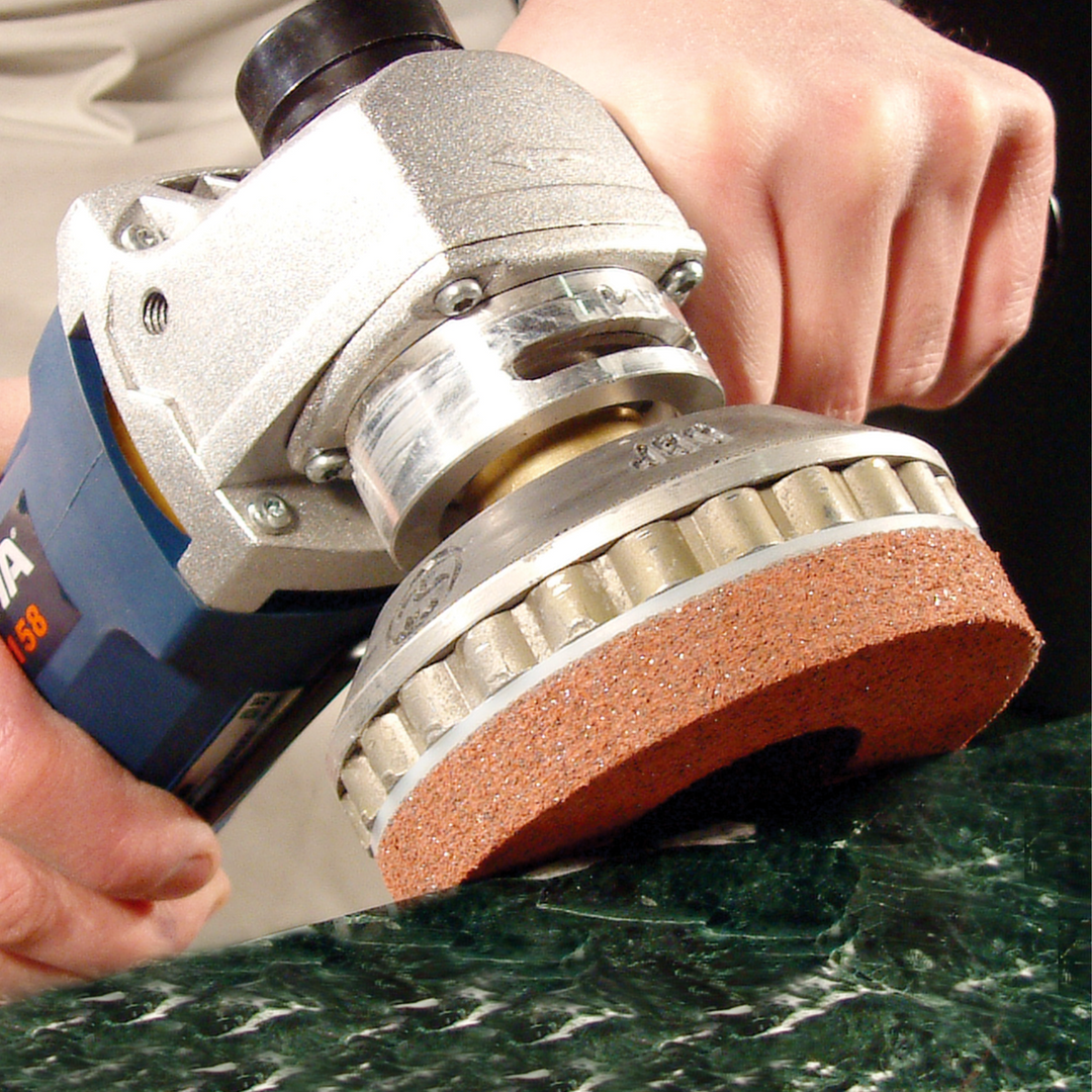 Alpha Professional Tools PVA QC Style Marble Edge Polishing System In Use