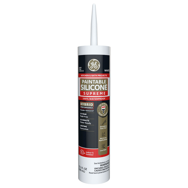 GE Paintable Silicone Kitchen and Bath sealant