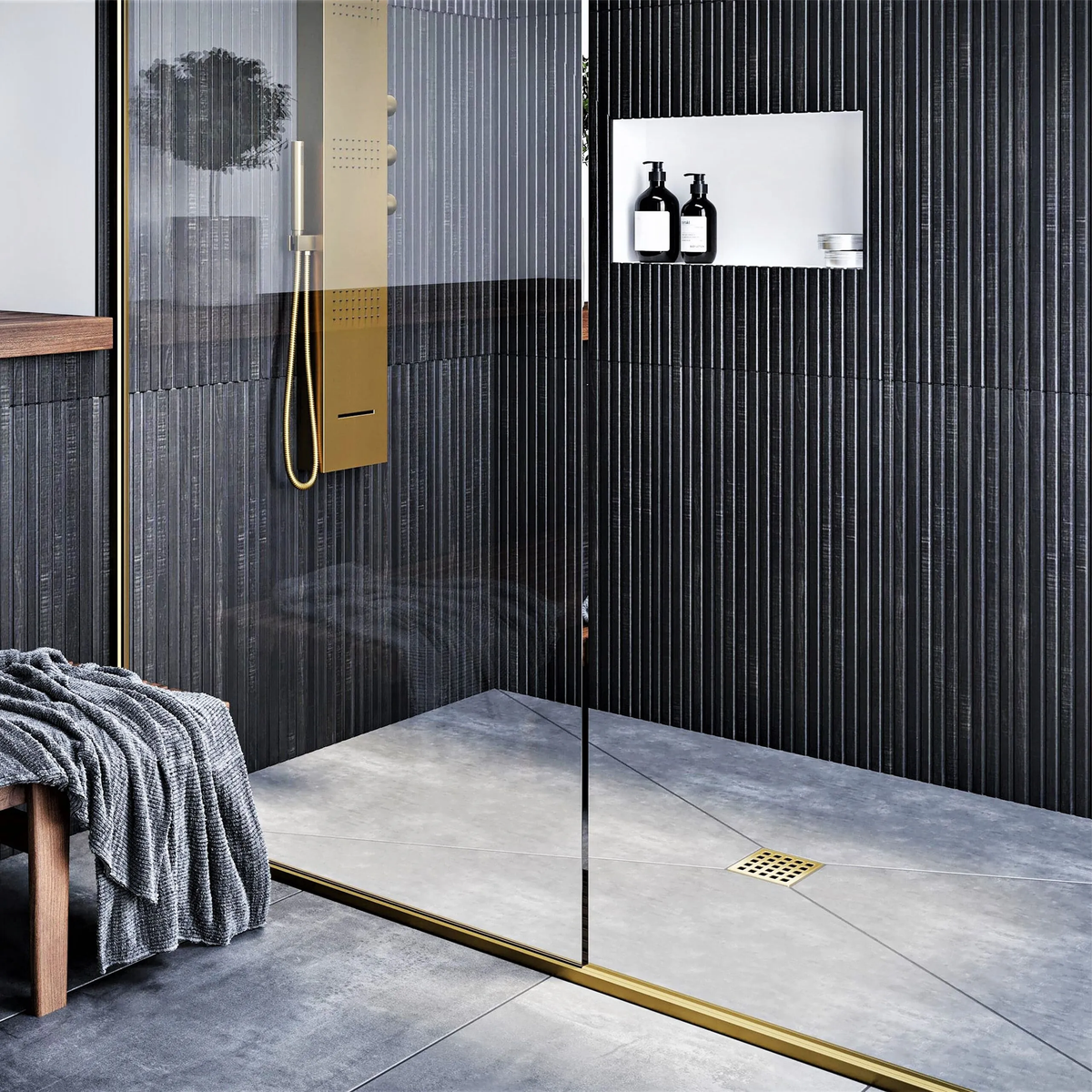 Ebbe QUADRA Unique Luxury Square Shower Drain Cover
