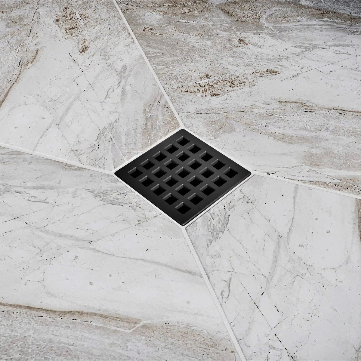 Ebbe QUADRA Unique Luxury Square Shower Drain Cover