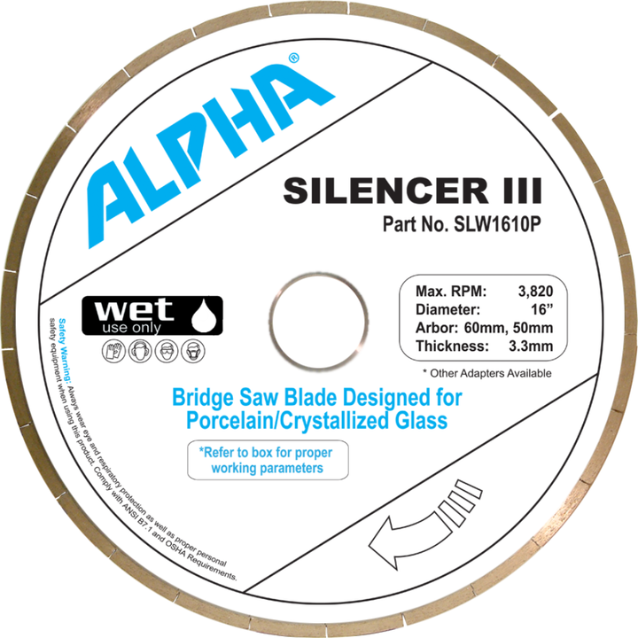 Alpha Professional Tools Silencer III Porcelain Cutting Blades