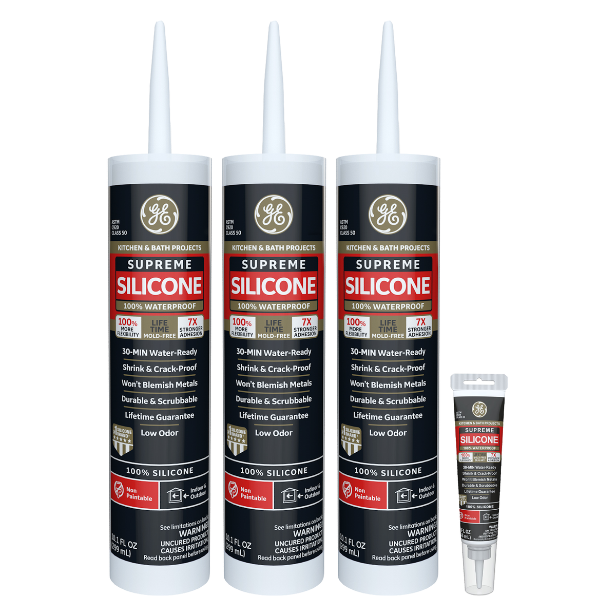 GE Sealants Supreme Silicone Kitchen & Bath Sealant