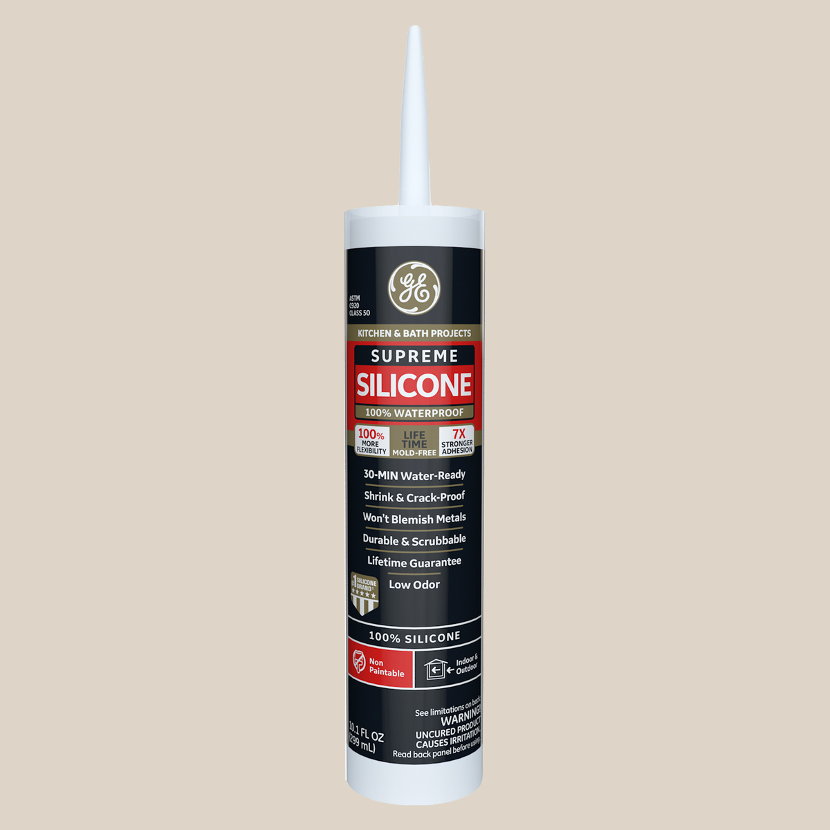 GE Sealants Supreme Silicone Kitchen & Bath Sealant
