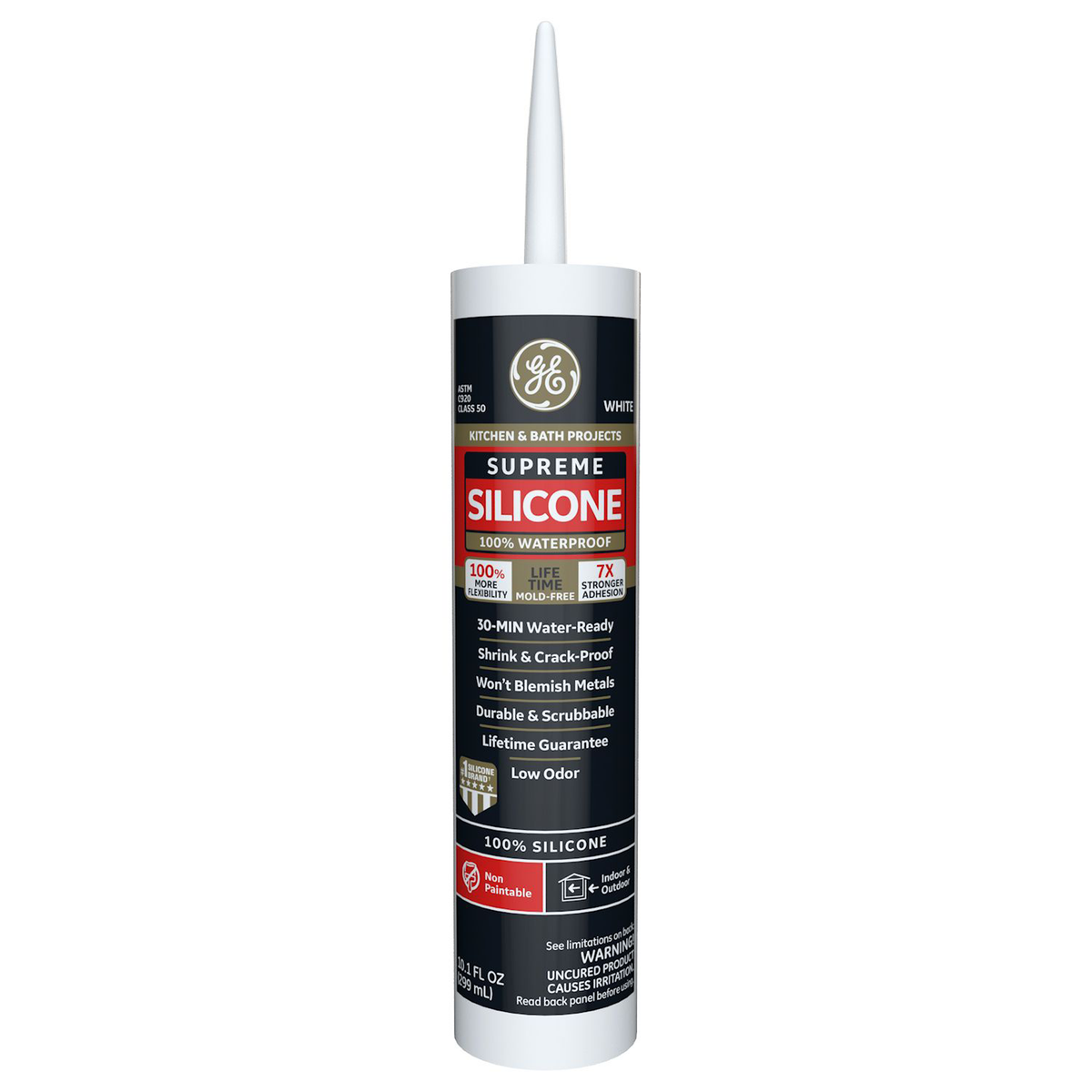 GE Sealants Supreme Silicone Kitchen & Bath Sealant