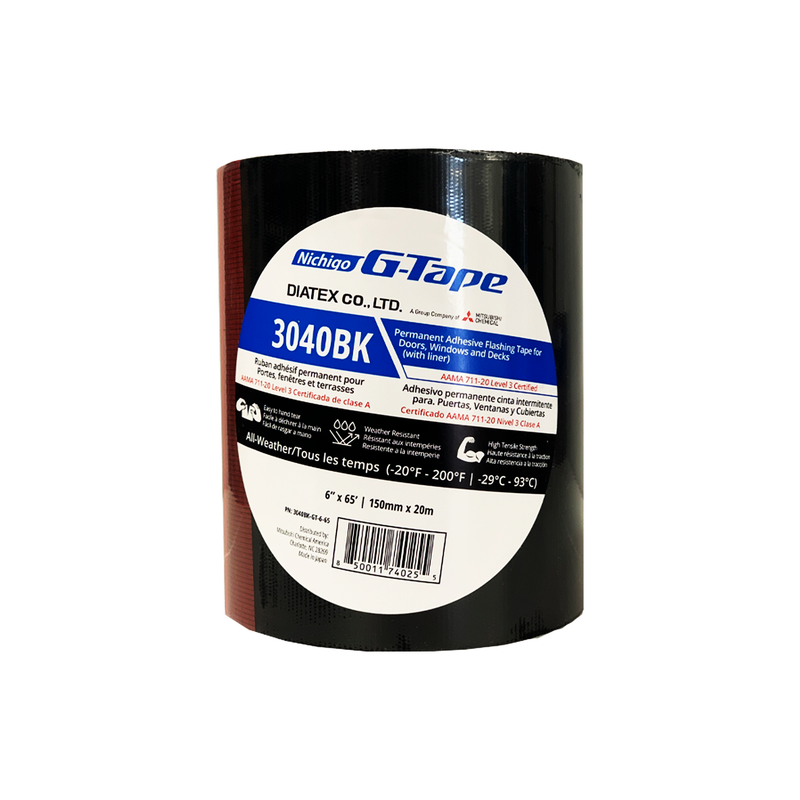 Alpha Tools 3040 Series High Adhesion Acrylic Flashing Nichigo G-Tape, 6"x65'