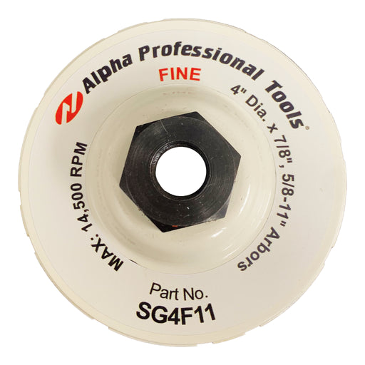 Alpha Professional Tools grinding wheel with specifications on a white background