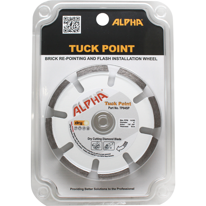 Alpha Tools 4" Tuck Point Wheel Packaged