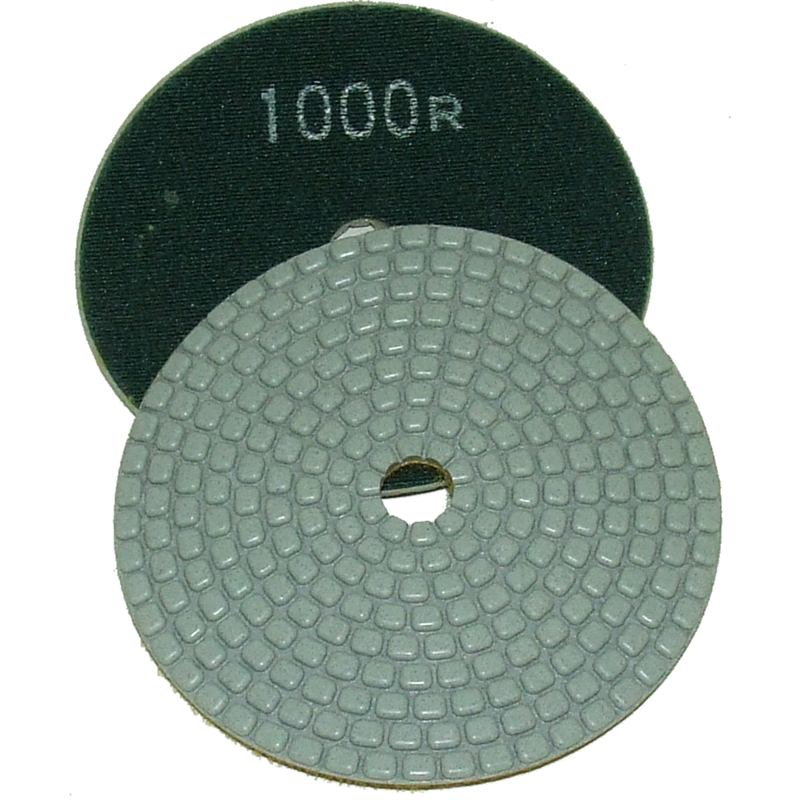 Alpha Tools 4" Ceramica Dry Polishing Pads for Natural Stone, 1000 Grit