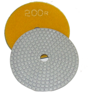 Alpha Tools 4" Ceramica Dry Polishing Pads for Natural Stone, 200 Grit