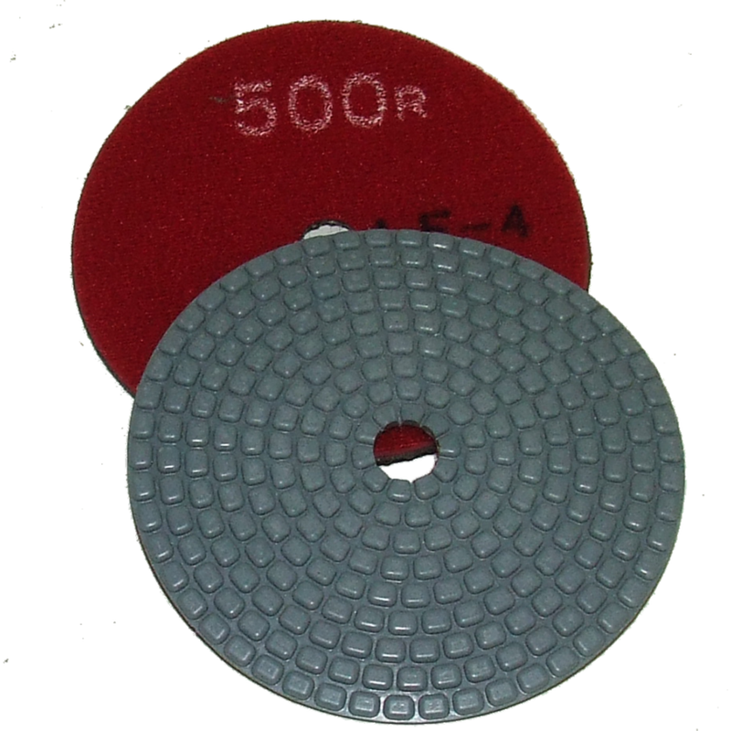 Alpha Tools 4" Ceramica Dry Polishing Pads for Natural Stone, 500 Grit
