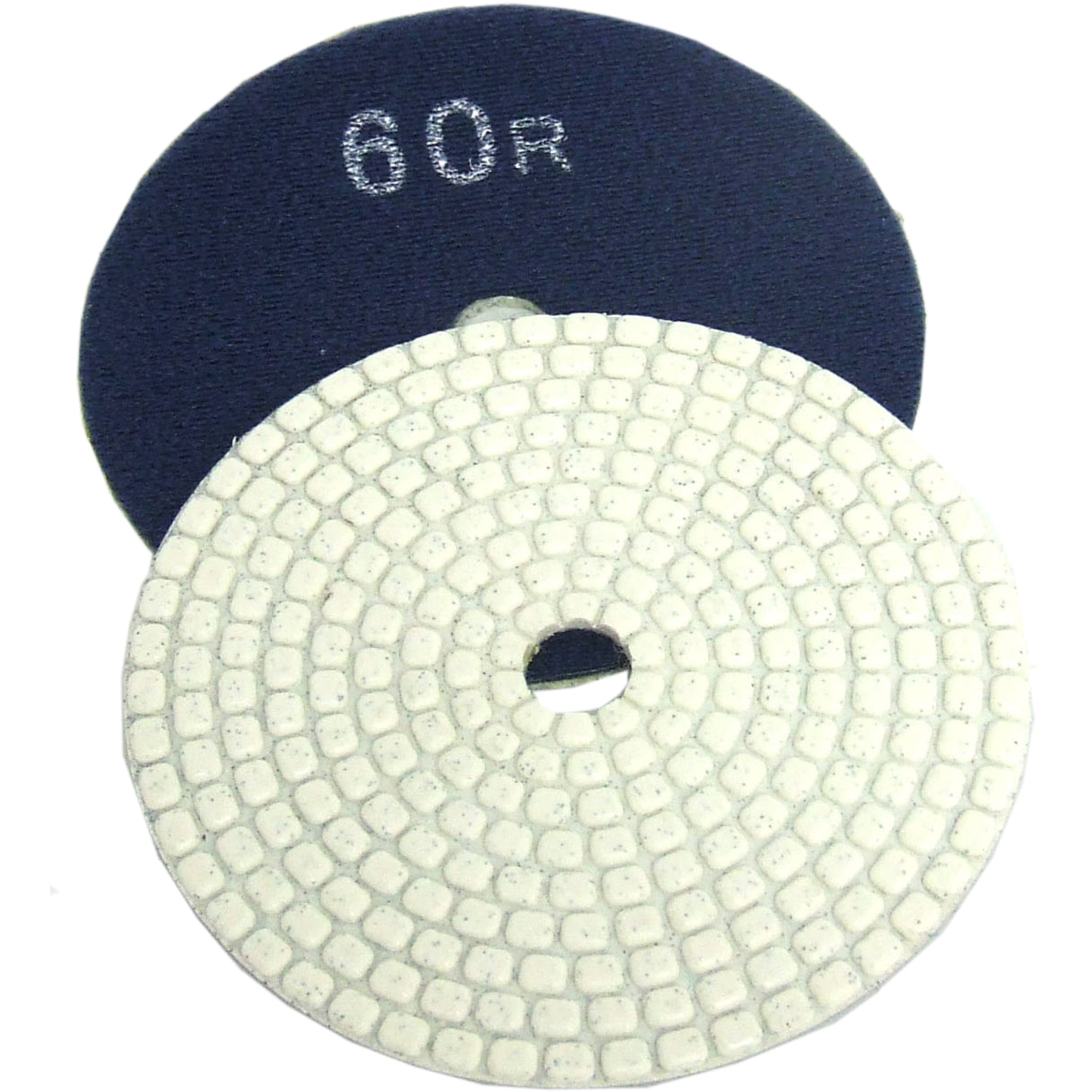 Alpha ceramica dry 60 grit polishing pad on a white background