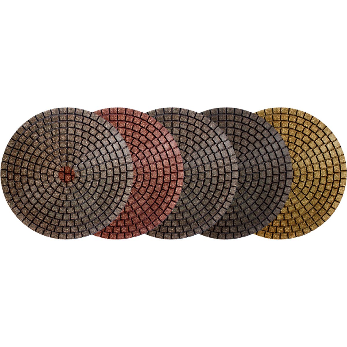 Alpha ceramica ex wet polishing pads on a white background