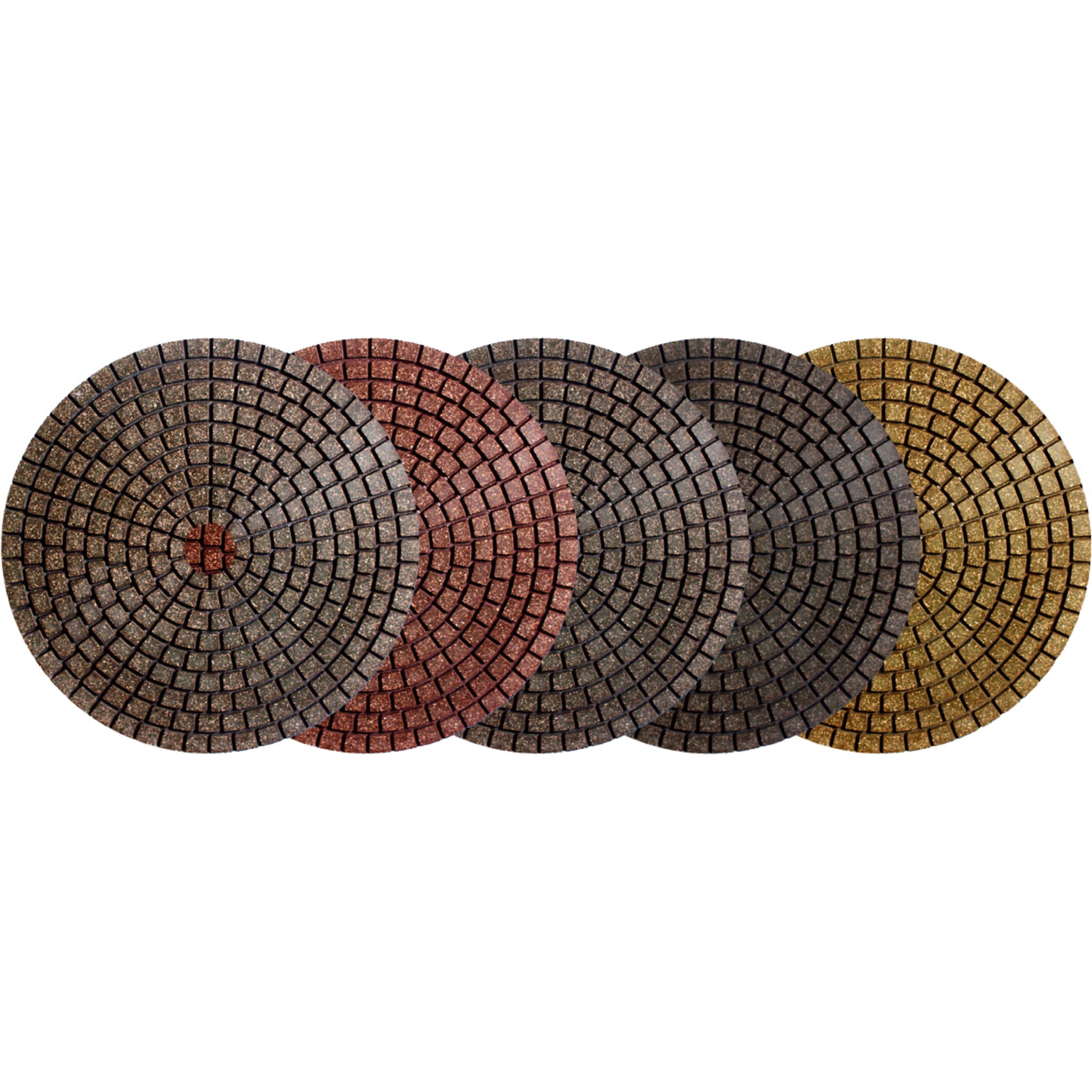 Alpha ceramica ex wet polishing pads on a white background