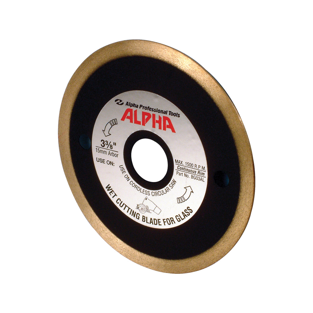 Alpha 3-3/8" Cordless Saw Blade for Glass.