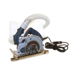 Alpha ecc-125 ecocutter with vacuum hose attached on a white background 