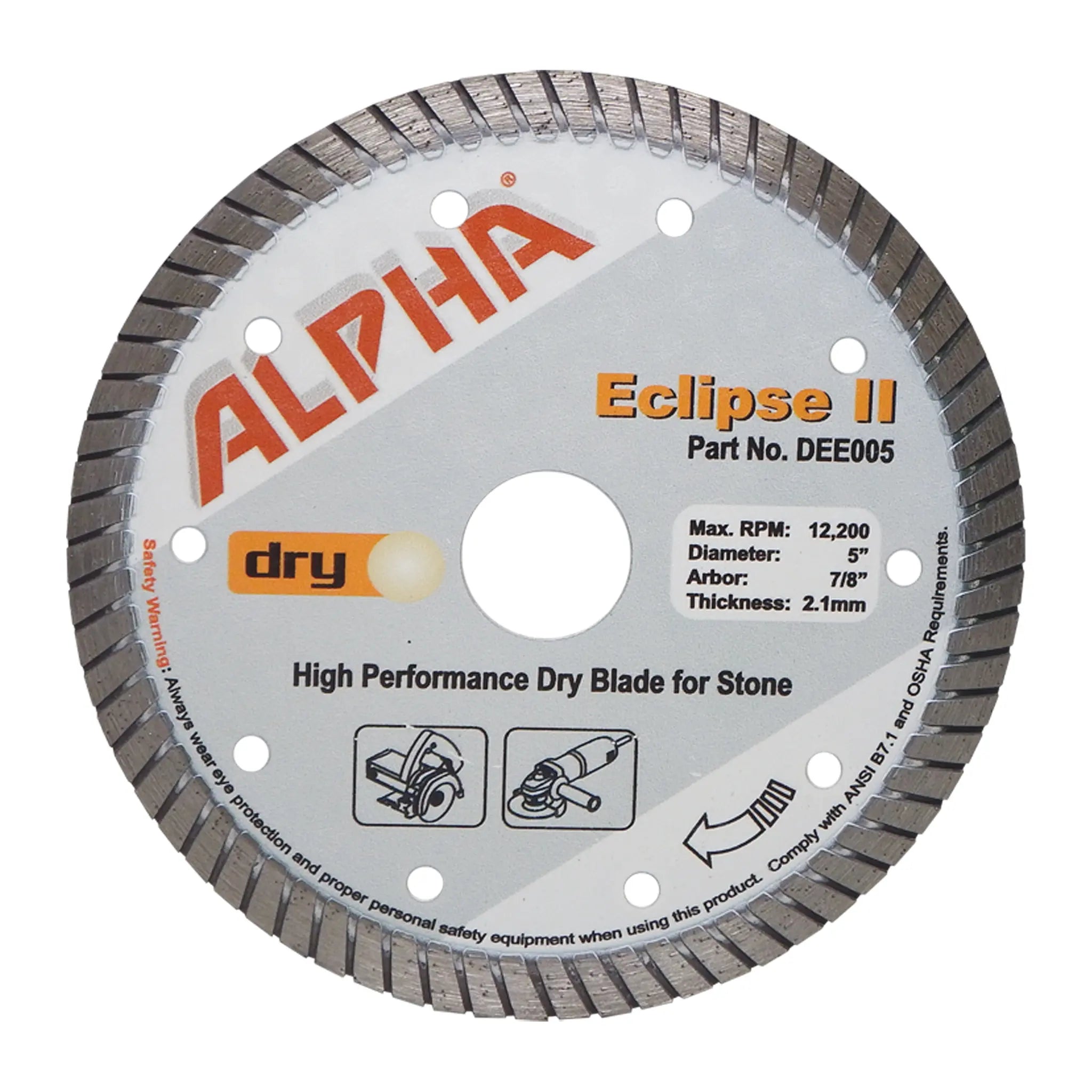 Alpha Eclipse II Diamond Blade (4" - 8")