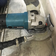 Alpha ecoguard g7 dust collection cover with open front butt against a wall