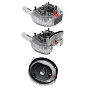 Alpha ecoguard g7 dust collection cover closed open and bottom on a white background