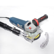 Alpha ecoguard type g attached to bosch grinder on a white background