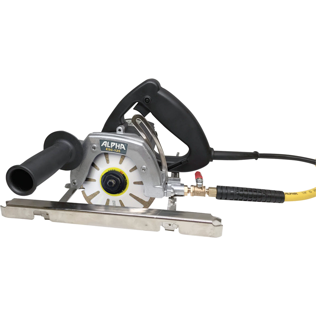 alpha esc-125 5 inch stone cutter with a contour blade on a white background